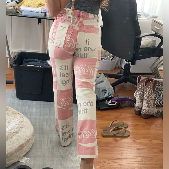 Rollas x Coca Cola Printed Jeans Straight Size 25 NWT - Picture 6 of 8